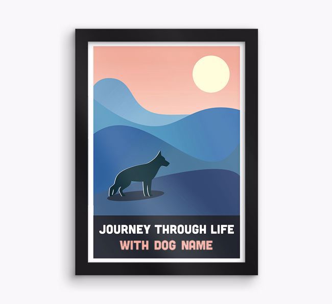 'Journey Through Life With...' - Personalised {breedFullName} Framed Print